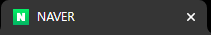 NAVER displayed as the browser tab title